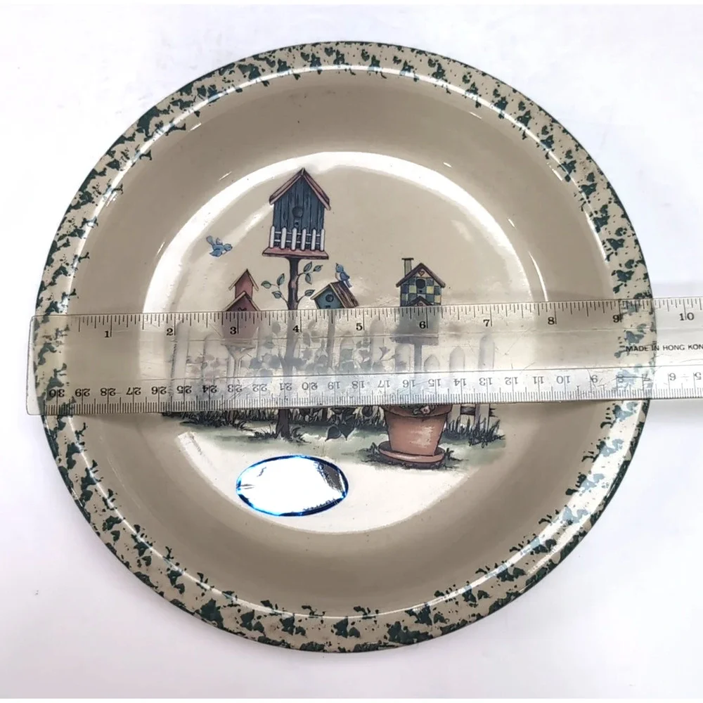 VTG 2000 Marshall Pottery Texas Pie Plate Hand Turned Ceramic Rustic Farmhouse‎